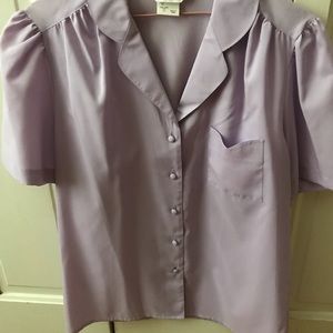 Vintage 70’s Lilac Blouse Size 10
